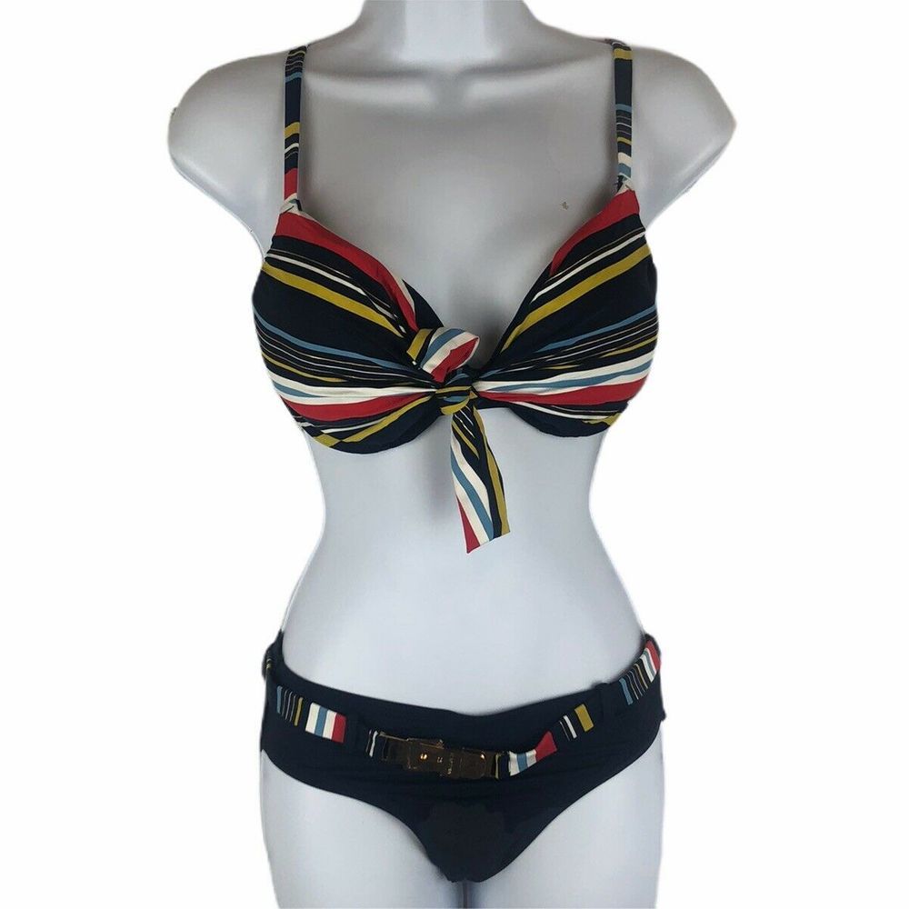 New! Captiva Escape Pushup Belted Bikini Set S